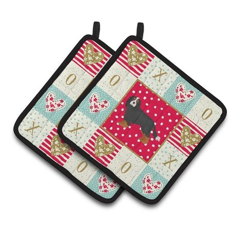 Carolines Treasures Carolines Treasures CK5819PTHD 7.5 x 7.5 in. Cavalier King Charles Spaniel Love Pair of Pot Holders CK5819PTHD